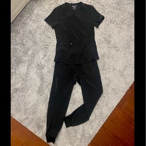 •CHEROKEE Allura Scrub Set•Small•Black•NEVER WORN